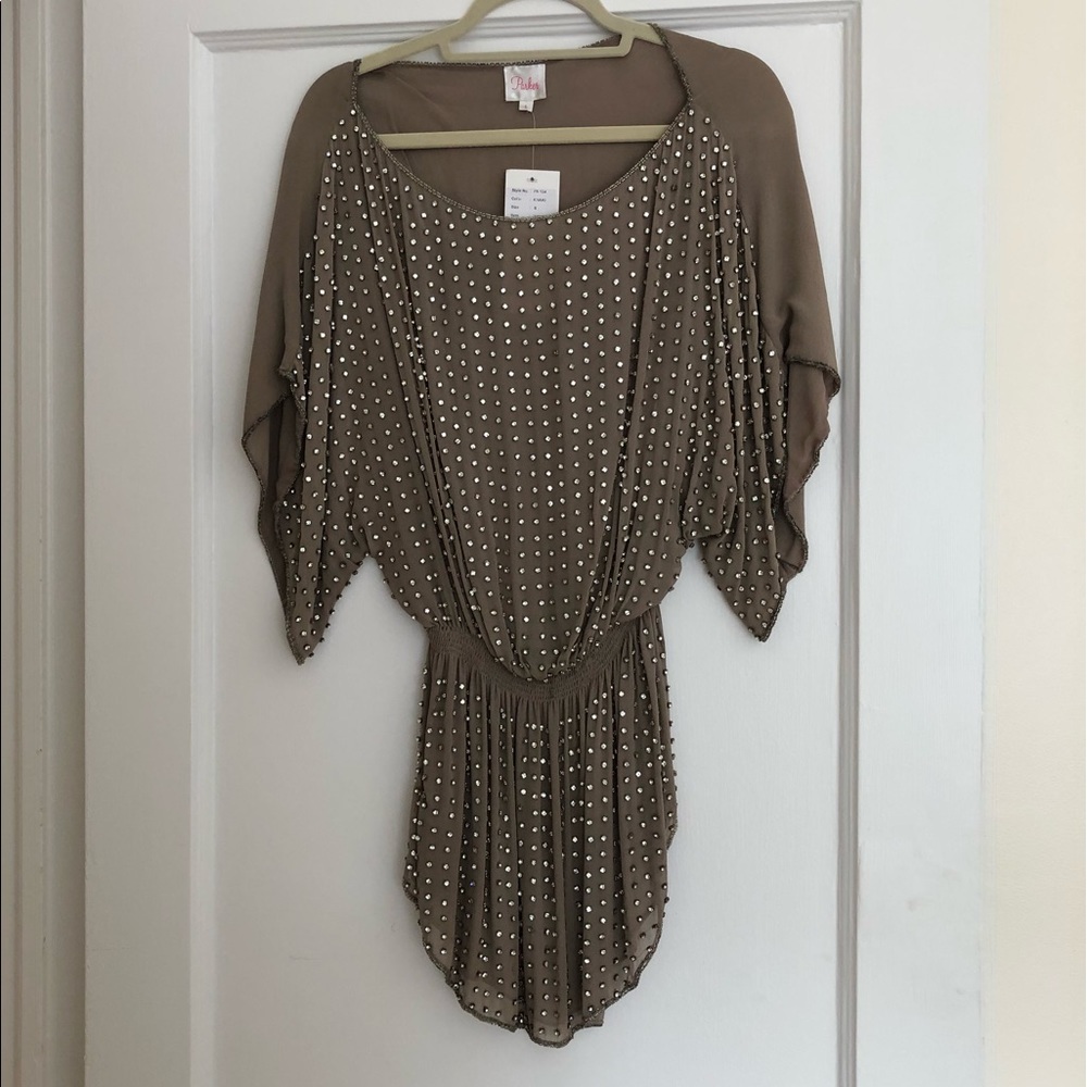 Embellished tunic top